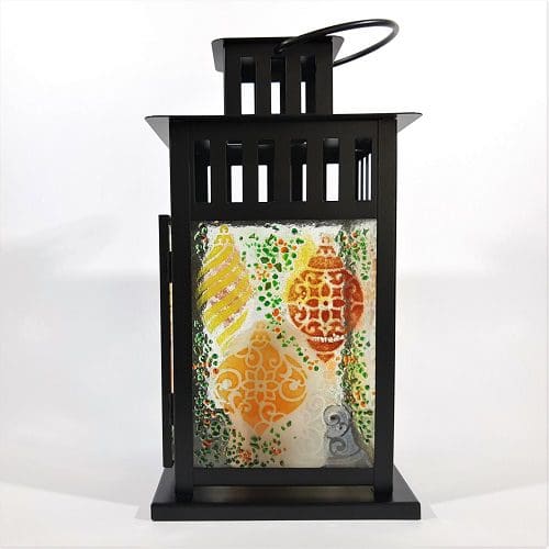 Christmas Fused Glass Panelled Candle Lanterns - Image 4