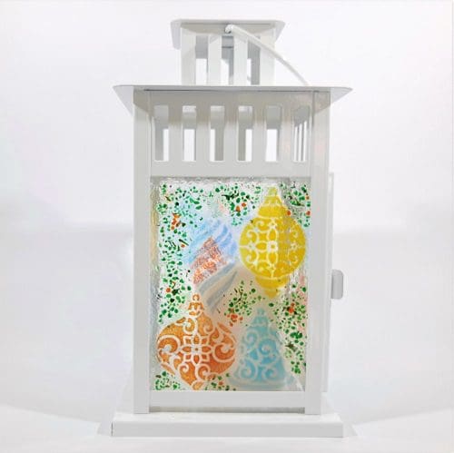 Christmas Fused Glass Panelled Candle Lanterns - Image 3