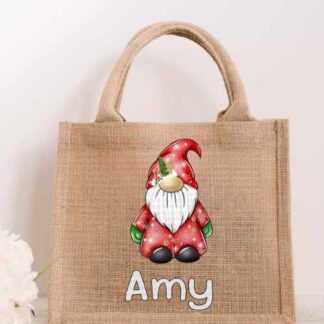 Christmas Gonks Jute Bag - Personalised