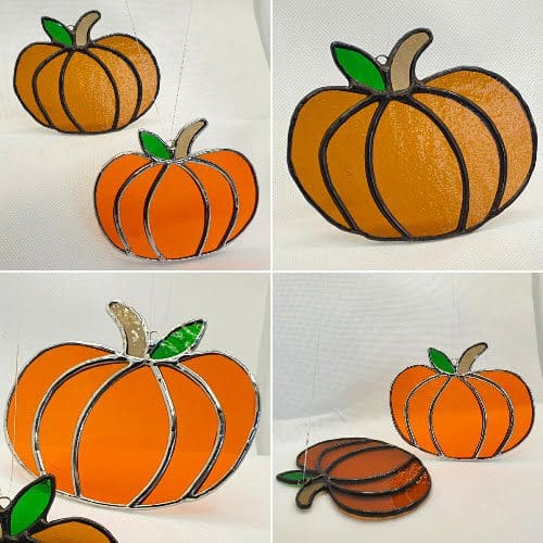 Stained Glass Pumpkin Suncatcher - Image 4