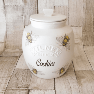 White Honey Bee Cookie Jar Biscuit Barrel