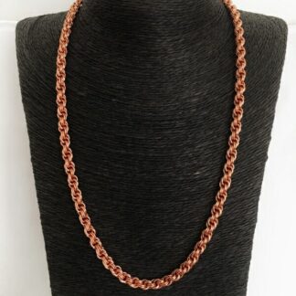Dainty Copper Spiral Chainmaille Necklace