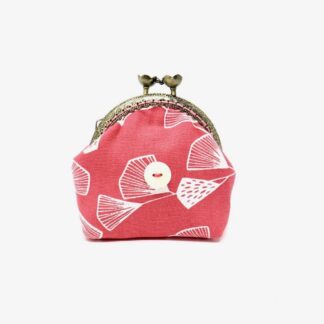 Coral pink coin purse
