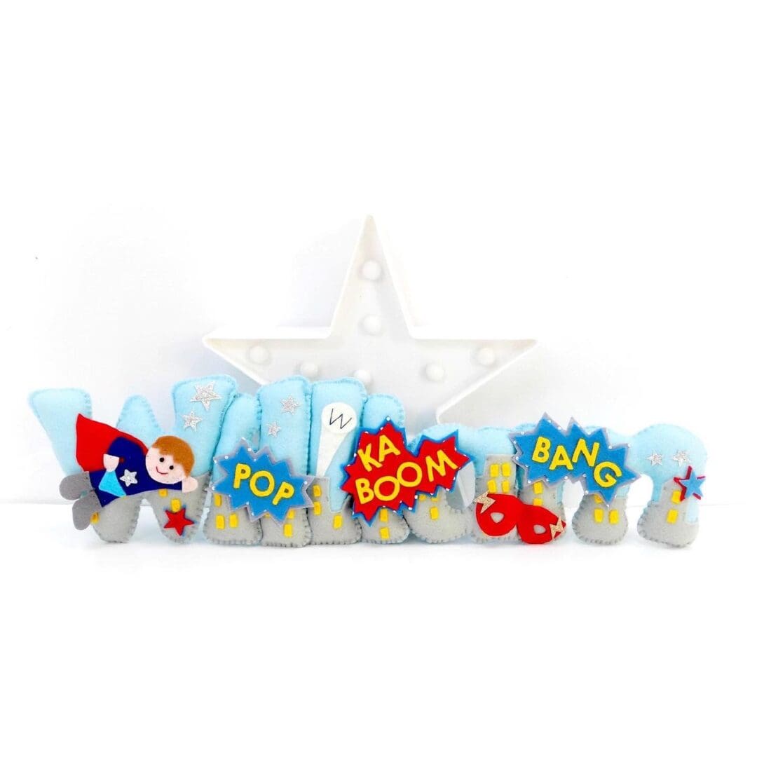 Felt personalised name banner in your choice of theme. - Image 5