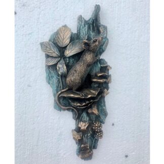 Mouse Wall Sculpture In Cold Cast Bronze