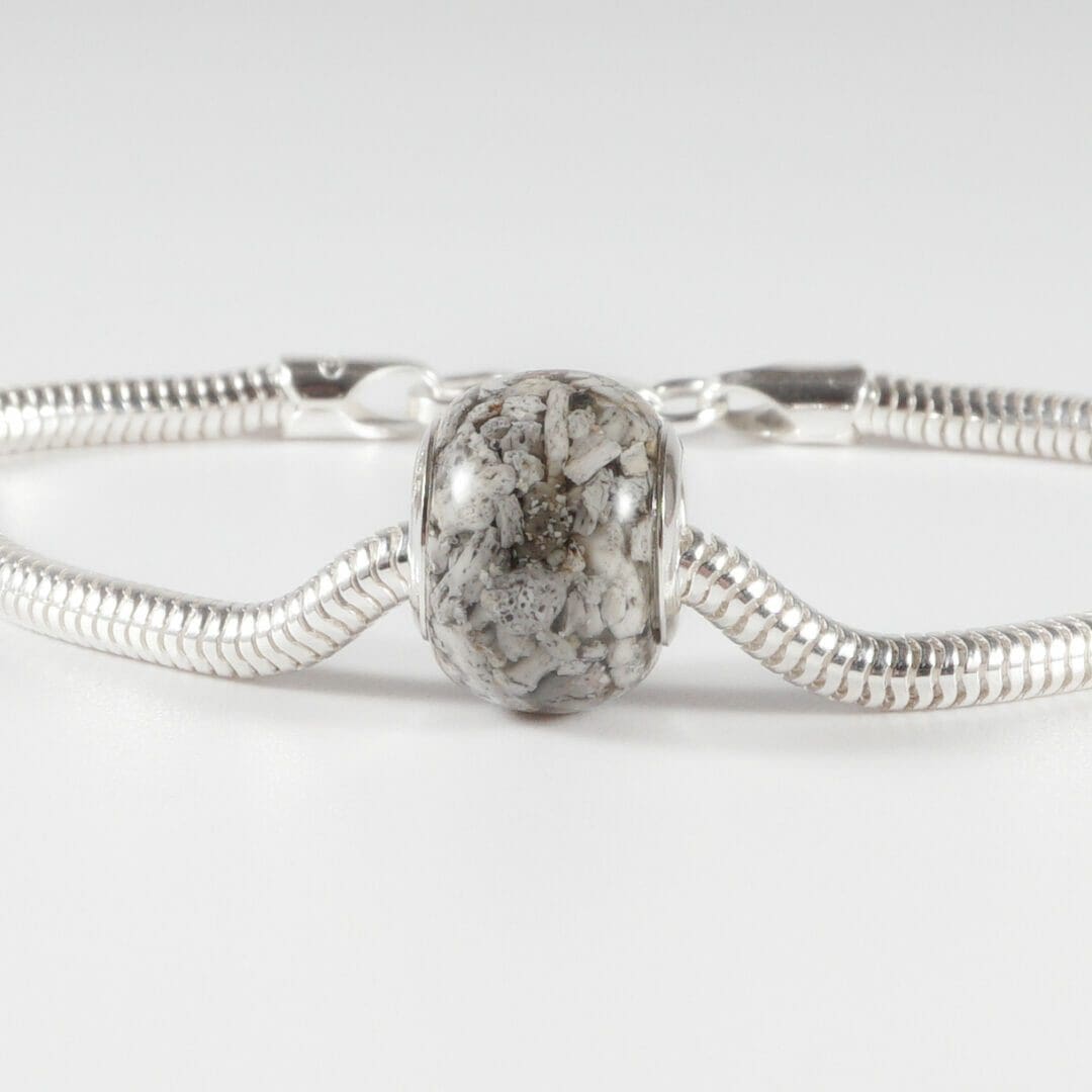 Cremation Ashes Charm- European Bead Bracelet - Bespoke Memorial Jewellery - Image 4
