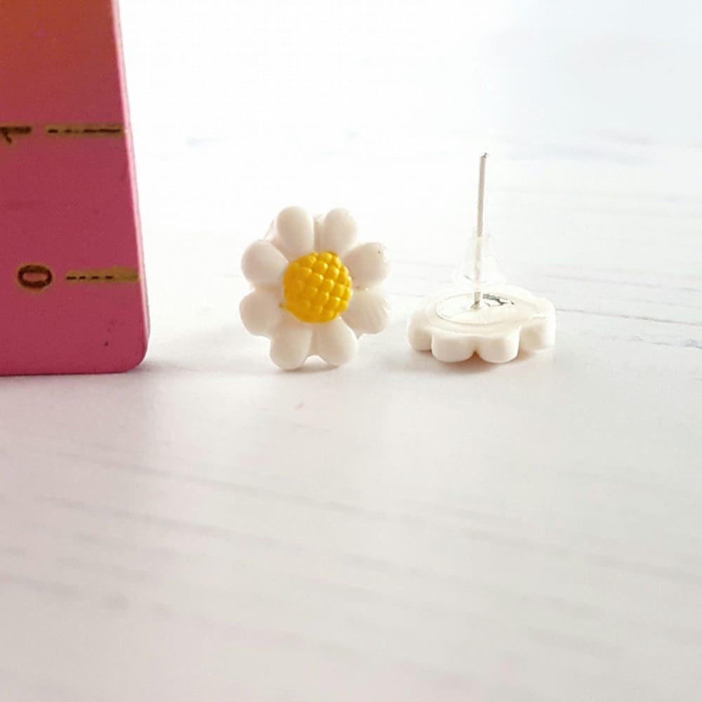 Daisy and Strawberry Summer fruit stud earrings CHOOSE YOUR STYLE - Image 3