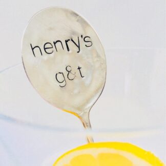 personalised gin spoon, cocktail stirrer