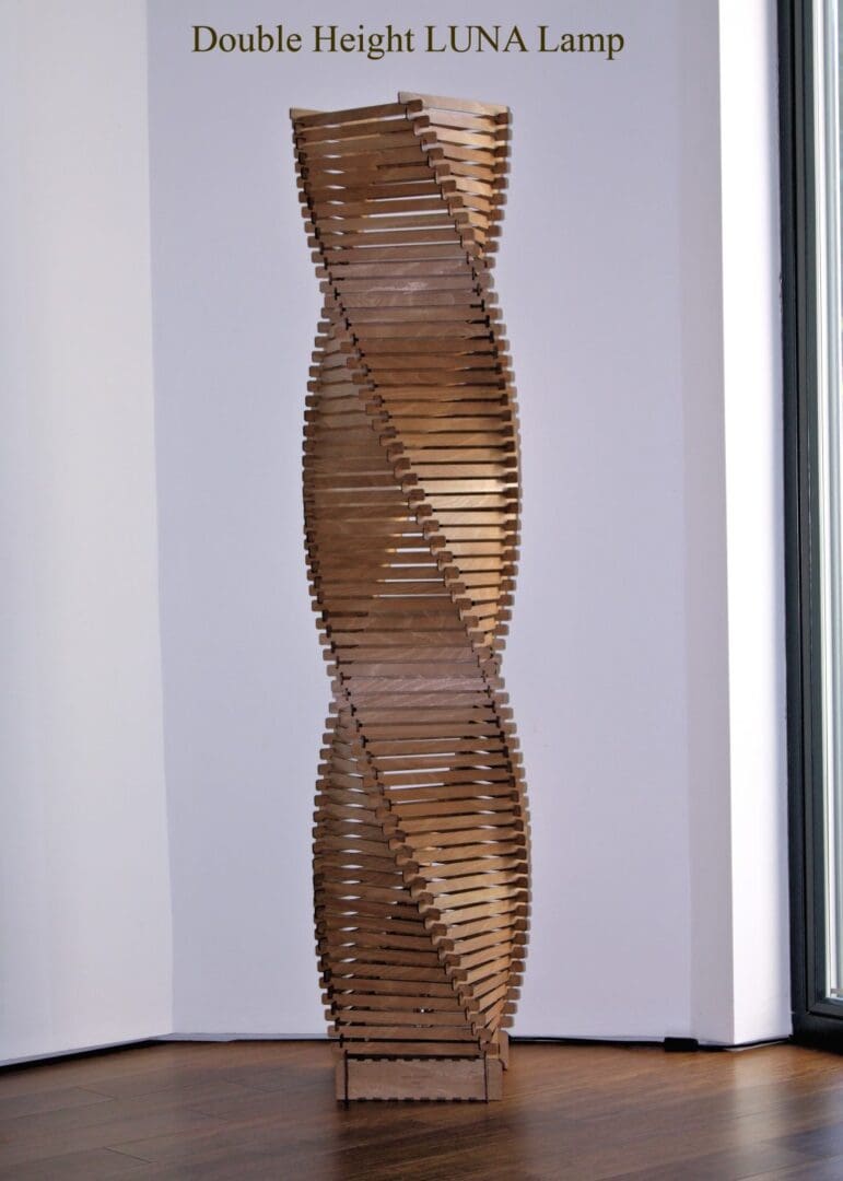 Floor lamp made from characterful wood. Pick from birch, oak, walnut or mahogany - Image 5