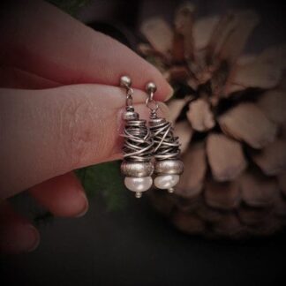 Freshwater Pearl Earrings, Sterling Silver