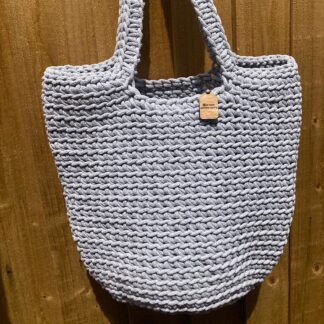 Grey Crochet Shoulder Bag