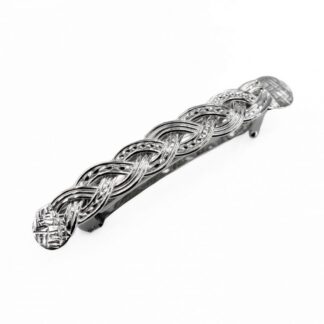 Medium Woven Hair Barrette Clip with Textured Ends
