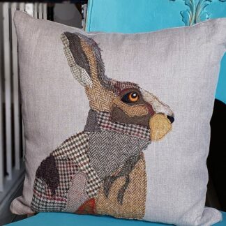 Hare in profile Applique Cushion