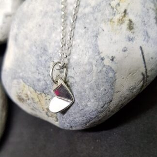 Handmade Sterling Silver Origami Heart pendant