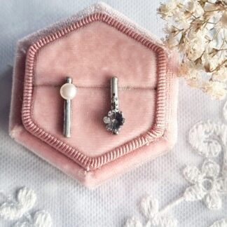 Handmade Sterling Silver Asymmetrical Stud Earrings