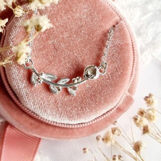 Handmade Sterling Silver Recycled Silver 'Rose' Necklace