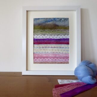 Appliquéd Textile Painting - Confetti Flower Fields. A Unique Gift for Her.