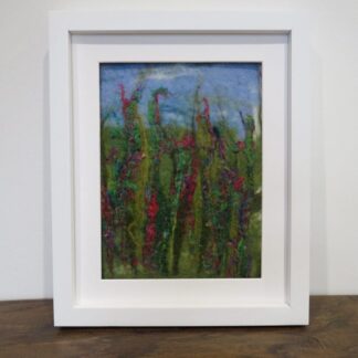 Felt Wildflower Painting - Summer Spires. A Unique Gift for Her.