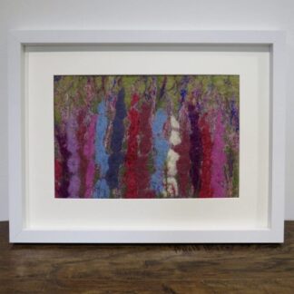 Wet Felt Flowers Painting - Confetti Spires. A Unique Gift for Her.