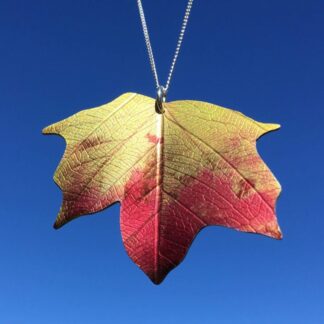Ditton Maple leaf silver necklace jewellery