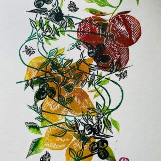 Mediterranean Print (red orange/ yellow ochre)