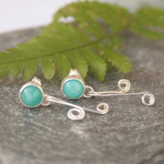 Amazonite and silver earrings