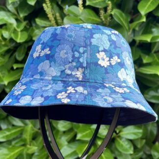 Liberty print cotton bucket hat in Cosmos Field Flower Show fabric