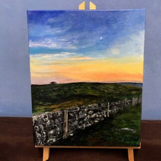 'Devon Sunset' original acrylic painting