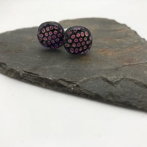 Purple with dot pattern cufflinks - Image 3