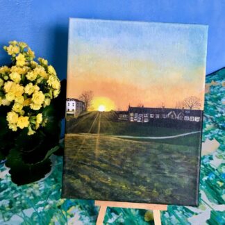 'Spring sunset in London' Original acrylic painting