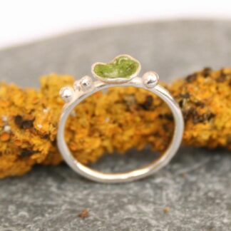 Nature inspired sterling silver ring