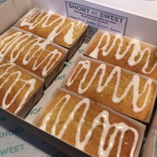 Freshly Baked Mini Lemon Drizzle Loaves