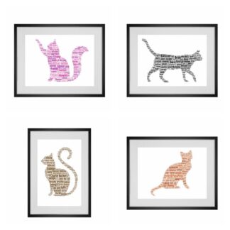 Personalised Cat Word Art Print