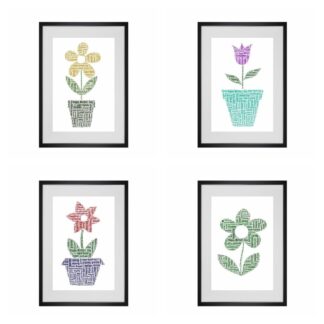 Personalised Flower Word Art Print