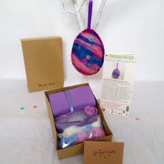 Handmade felt Easter egg craft kit
