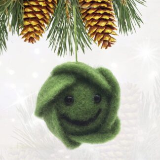 Needle felted Sprout Christmas bauble