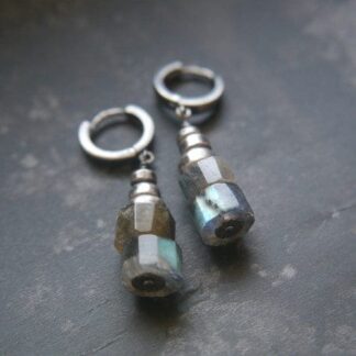 Northern Lights Labradorite & Sterling Silver Earrings