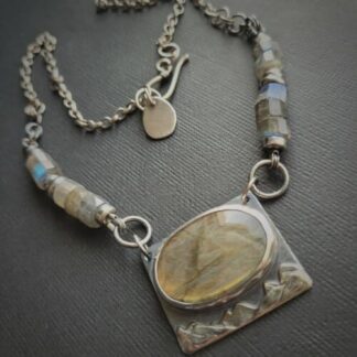 Northern Lights Labradorite Mountain Necklace