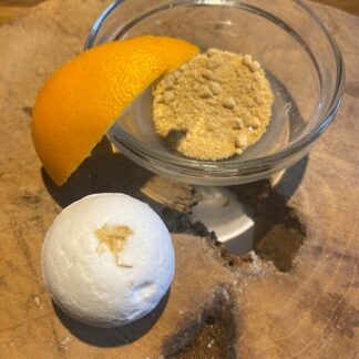 Orange and ginger bath bomb