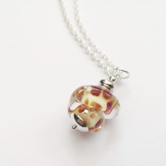 Sterling silver lampwork glass pendant