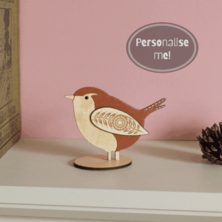 Standing Wooden Jenny Wren Decoration