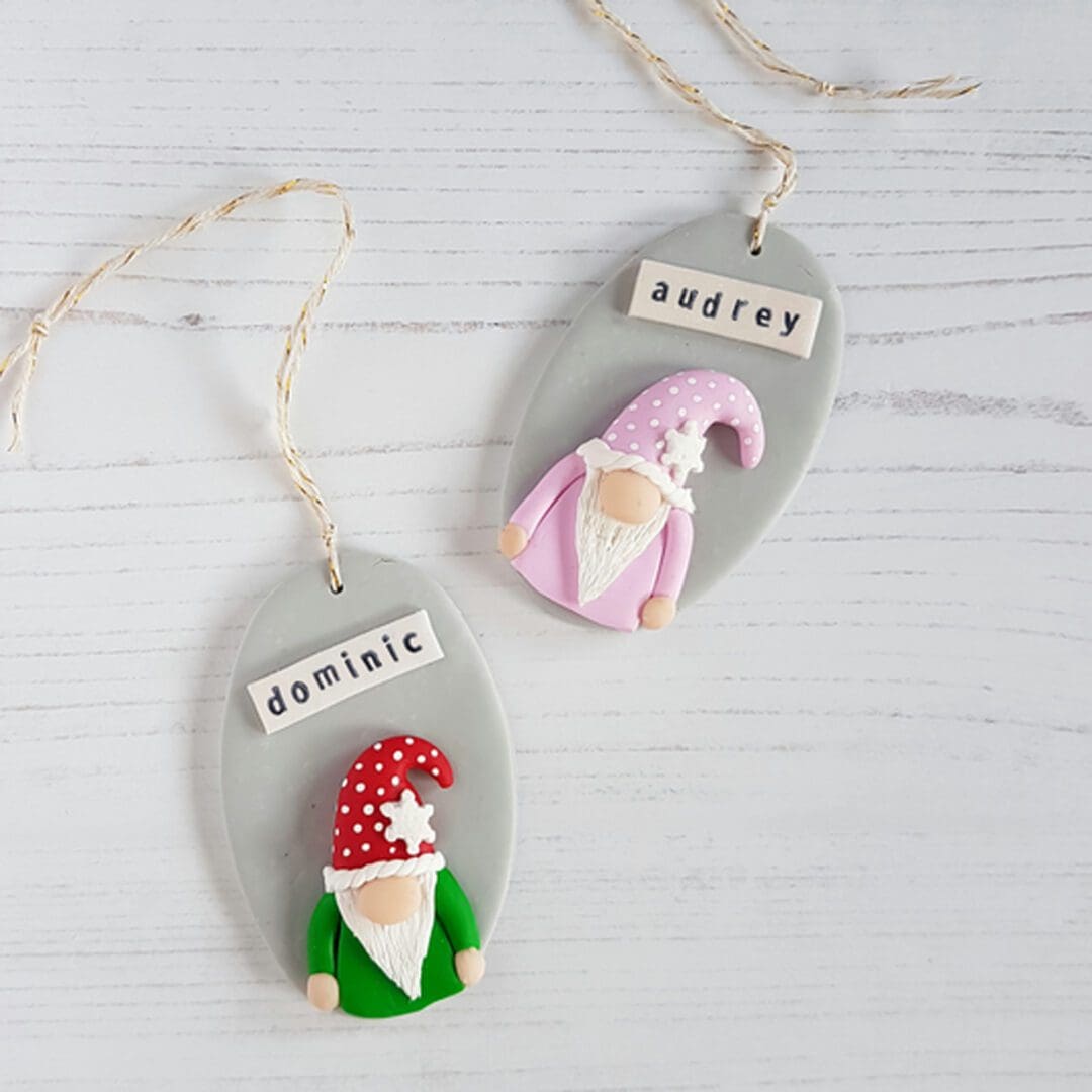 Personalised Christmas decorations CHOOSE YOUR STYLE Hearts, Gingerbread Man, Candy Cane - Image 2