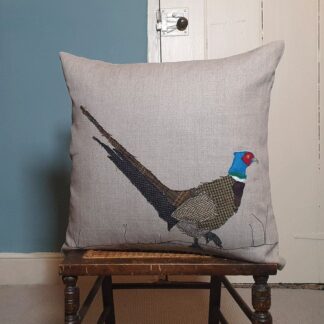 Pheasant Applique Cushion