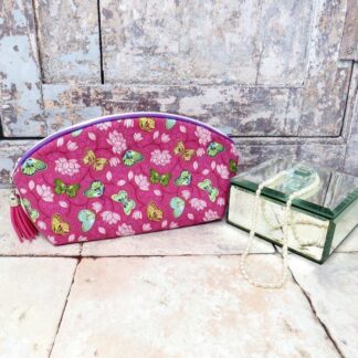 Pink makeup bag