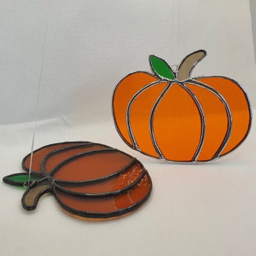Stained Glass Pumpkin Suncatcher - Image 3