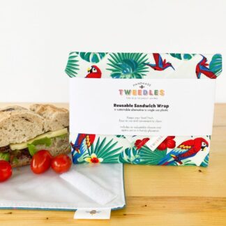 Eco Friendly Reusable Sandwich Wrap - Parrot Print