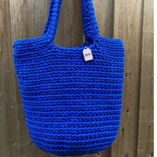 Royal Blue Crochet Shoulder Bag