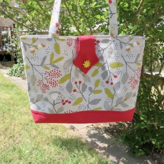 Scandi print shopping tote