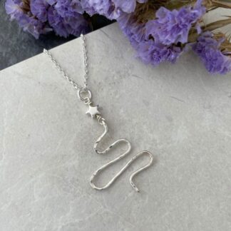 Silver Christmas Tree Necklace with silver star