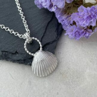 Silver Sea Shell Necklace - Hallmarked in London